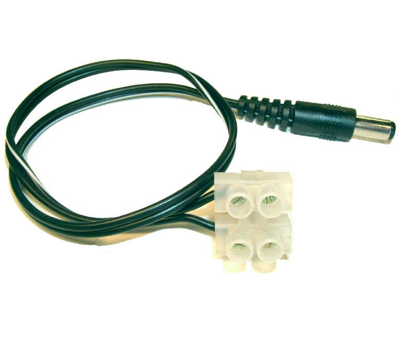 DC Plug (M) Cable w/Screw Term