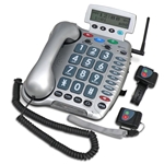 Geemarc Ampli600 Amplified Emergency Connect Phone w/ Two Transmitters