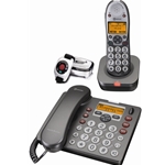 Amplicom PowerTel 680 Amplified Corded Telephone w/ Integrated Answering Machine, Cordless Handset and alarm Transmitter with Emergency Button