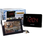 KJB Security Sleuthgear Zone Shield Wireless C1521 Night Vision Clock Radio QUAD
