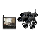 Securityman Four Digital Wireless Cameras LCDDVR (SD) System -4x Digital Wireless Outdoor/Indoor