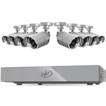 16CH Smart Security DVR with 8 Hi-res Outdoor Surveillance Cameras