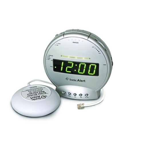 Sonic Boom Alarm Clock w/ Bed Shaker & Phone Signaler
