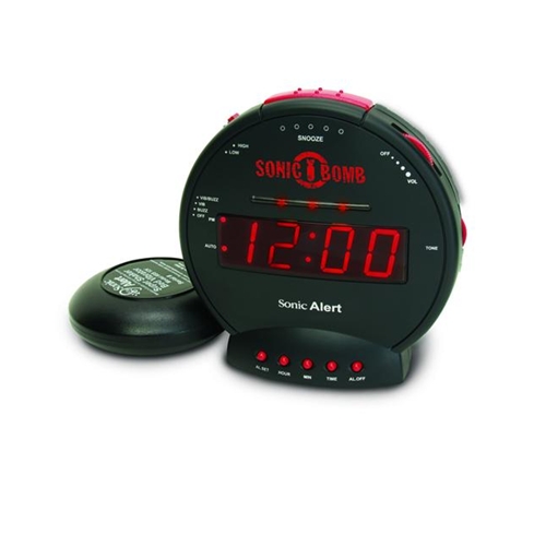 Sonic Bomb alarm clock with bed shaker