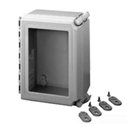 Click here to view larger image Fiberglass NEMA-4X Enclosure and Backpanel for AGM or Telular