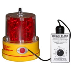 The Home Temperature Warning Light uses flashing red LED lights to alert watchers of low indoor temperatures