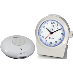 Click here to view larger image TCL 100 Analog Alarm Clock w/ Wireless Vibrating Pad & Telephone Ring Signaler