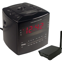 Click here to view larger image SLEUTHGEAR C1245 Covert Digital Wireless Alarm Clock w/RCA Receiver