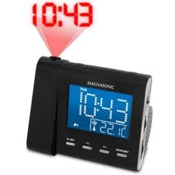 Magnasonic MAG-MM176K AM/FM Projection Clock Radio w/ Dual Alarm