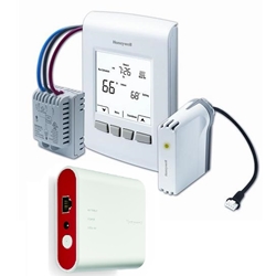The wireless Honeywell EConnect thermostat can be installed in any location in the room
