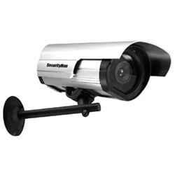 SecurityMan dummy camera deters intruders at a fraction of the cost of real cameras.