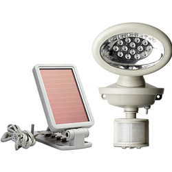 The Maxsa Innovations 40217 solar-powered security spotlight has 14 super-bright LEDs.