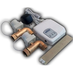 The Floodstop automatic water shutoff valve prevents damage caused by a washing machine flood