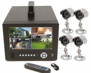 Q-See 7" LCD Monitor with built-in 320GB DVR+ 4 Cameras