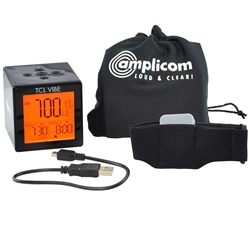 Amplicom TCL Vibe Digital Dual Alarm Clock with Vibrating Wristband