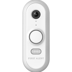 First Alert CAMW-WDB VX1 HD Video Doorbell, White/Gray Trim
