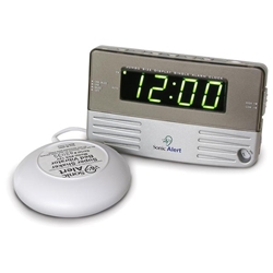 Sonic Alert SB200SS Sonic Boom Vibrating Travel & Bedside Alarm Clock