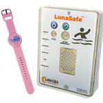 LunaSafe Child Immersion Pool/Water Alarm Kit w/ Pink Silicone Wristband