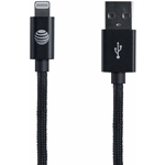 AT&T SC03B-LGT Charge & Sync Braided USB to Lightning Cable, 4ft