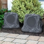 Innovative Technology Rechargeable Bluetooth Outdoor Wireless Rock Speakers, Pair